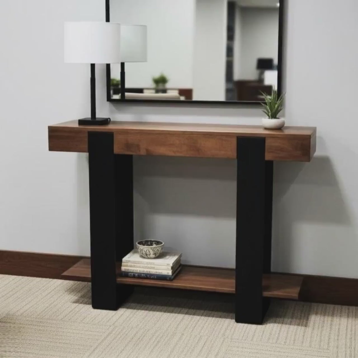 Amish Handmade Console Table - Furniture - Office Table - Home Décor - Farmhouse - Country Decor - Primitive - Living Room Table - Organizer