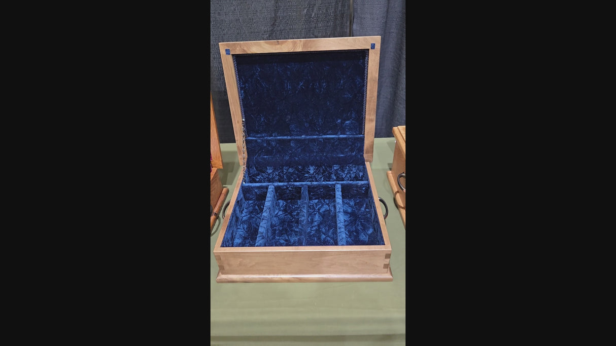 X-Large Amish Handmade Silverware Box -  Storage Box - Silverware Organizer - Rustic - Keepsake Box - Kitchen Utensils - Dining - Display