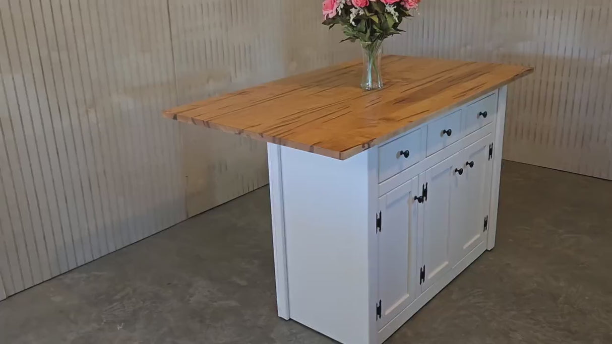 Kitchen Island - Amish Handmade - Multipurpose Cabinet - Primitive - Storage - Amish Furniture - Rustic- Case Goods - Home - Fully Assembled