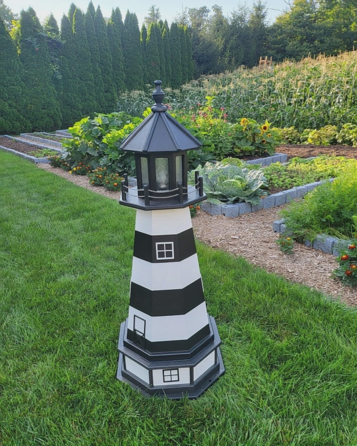 Cape Canaveral Solar Lighthouse - Amish Handmade - Landmark Design- Garden Light