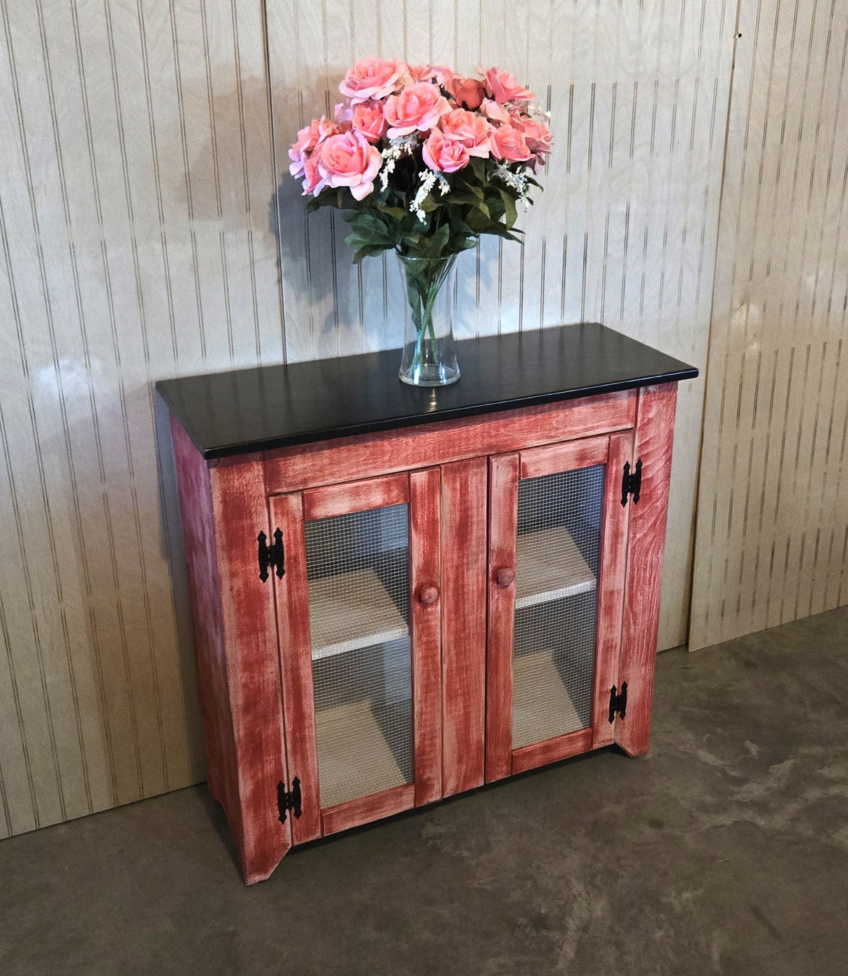 2 Door Cabinet - Amish Furniture - TV Stand - Primitive - Storage -  TV Cabinet - Amish Handmade - Multipurpose Cabinet - Rustic -Case Goods