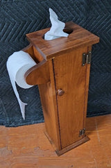 Toilet Paper Holder - Amish Handmade - Toilet Storage - Wooden Cabinet - Roll Holder - Bathroom - Free Standing - Tissue Paper Holder- Home