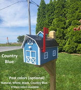 Amish Mailbox - Handmade - Dutch Barn Style - Wooden - Color Options - 