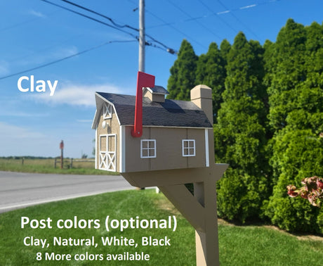 Amish Mailbox - Handmade - Dutch Barn Style - Wooden - Color Options - 
