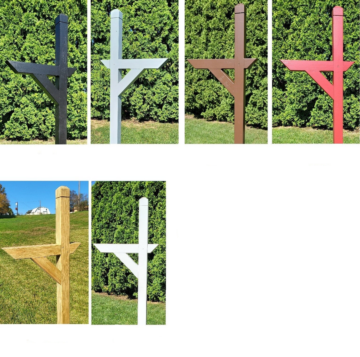 Mailbox Post For 2 Mailboxes in Multi Colors, Premium Wood, Southern Pine Treated, Fits All of Our Mailboxes